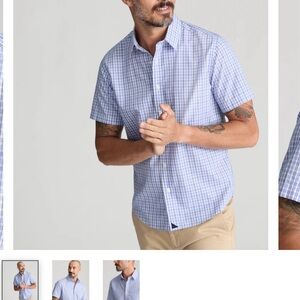 UNTUCKit Blue Casual Button Down Shirt for Summer. Slim fit